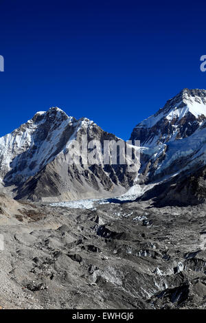 Le Glacier de Khumbu, camp de base de l'Everest trek, Site du patrimoine mondial de l'UNESCO, le parc national de Sagarmatha, Solu-Khumbu Khumbu, district Banque D'Images