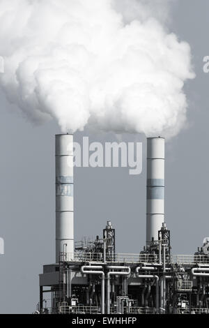Les tuyaux de l'usine d'émissions de fumée Banque D'Images