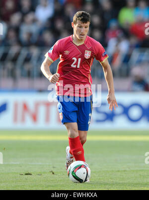 De la Serbie de Slavoljub Srnic photographié au cours de la sous-21s European Championship match de football entre la Serbie et la République tchèque à Prague, République tchèque, 20 juin 2015. Photo : Thomas Eisenhuth/DPA - AUCUN FIL SERVICE - Banque D'Images