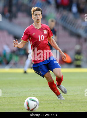 La Serbie Filip Djuricic photographié au cours de la sous-21s European Championship match de football entre la Serbie et la République tchèque à Prague, République tchèque, 20 juin 2015. Photo : Thomas Eisenhuth/DPA - AUCUN FIL SERVICE - Banque D'Images