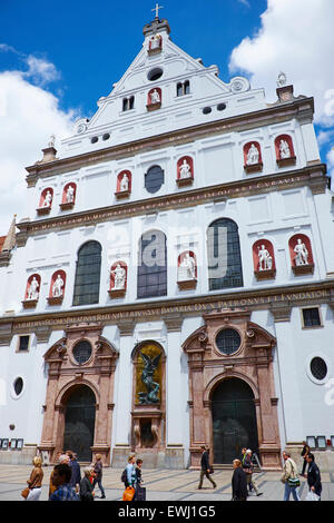 L'Église St-michel Neuhauser Strasse Munich Bavaria Allemagne Banque D'Images