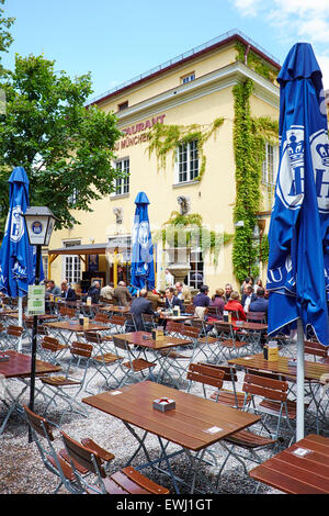 Le Park Café Munich Bavaria Allemagne Banque D'Images