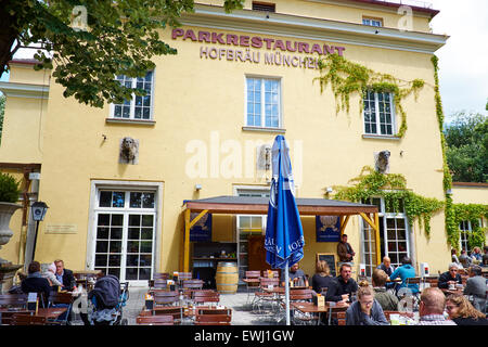 Le Park Café Munich Bavaria Allemagne Banque D'Images