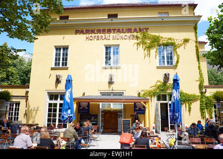 Le Park Café Munich Bavaria Allemagne Banque D'Images