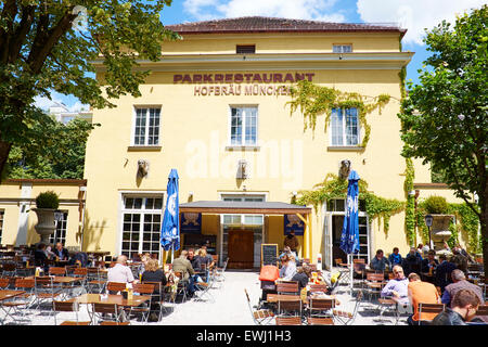 Le Park Café Munich Bavaria Allemagne Banque D'Images