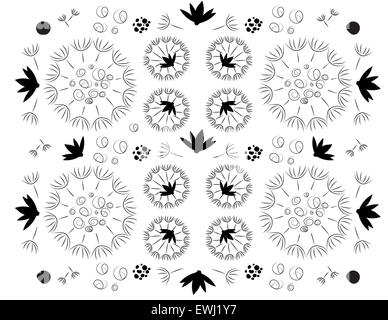 Composition florale originale en noir et blanc pour décorer tous les espaces de votre Banque D'Images
