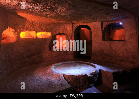 Catacombes de saint Paul à Rabat, Malte Banque D'Images