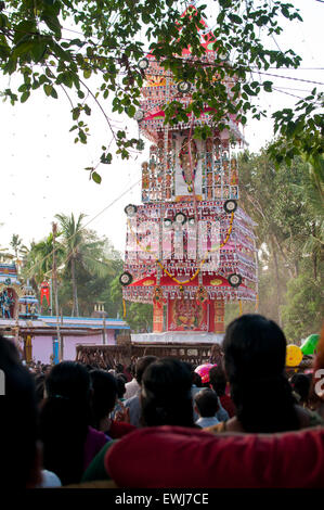 Temple fête southindia, Kerala, Inde, Asie Banque D'Images