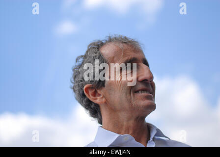 Londres, Royaume-Uni. 27 Juin, 2015. Alain Prost, ancien pilote de course F1. Action de la formule de Londres-e Grand Prix dans les rues de Battersea Park, Londres. Samedi 27 juin 2015. Crédit : Kevin Bennett/Alamy Live News Banque D'Images