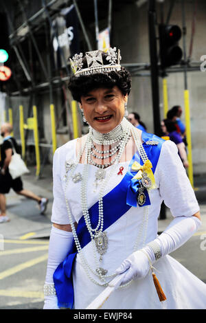 Londres, Royaume-Uni. 27 Juin, 2015. Pride Parade 2015 à Londres, Baker Street Londres ; Angleterre ; UK Crédit : Keith Erskine/Alamy Live News Banque D'Images