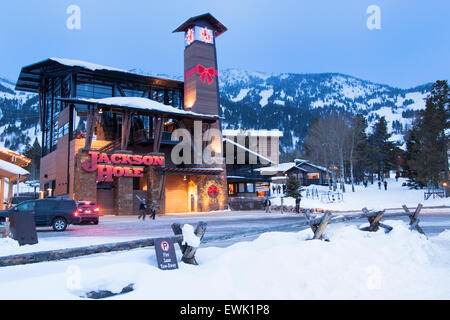 Noël à Jackson Hole, Wyoming Banque D'Images