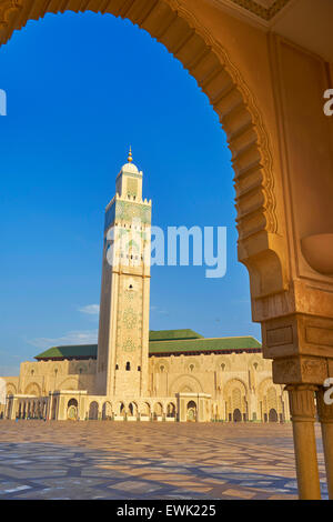 Mosquée Hassan II, Casablanca, Maroc, Afrique Banque D'Images