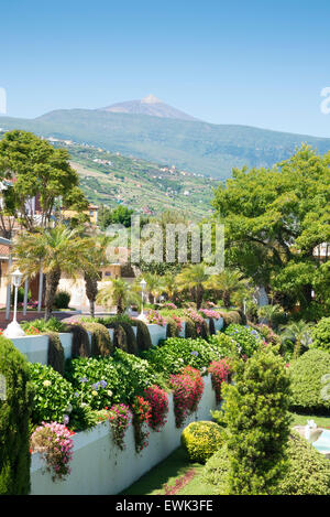 Jardin Victoria : Belle tropical botanical gardens à La Orotava Tenerife, ville Banque D'Images