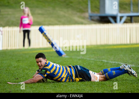 Sydney, Australie. 27 Juin, 2015. Au cours de l'action Shute Shield Club match de rugby entre l'Université de Sydney et Port Ouest Crédit : MediaServicesAP/Alamy Live News Banque D'Images