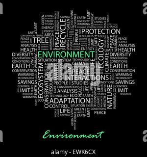 De l'environnement. Concept illustration. Tag graphique collection. Wordcloud collage. Illustration de Vecteur