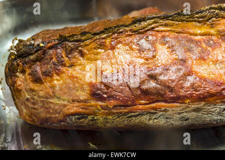 Pain de viande chaude, Leberkaese. Banque D'Images