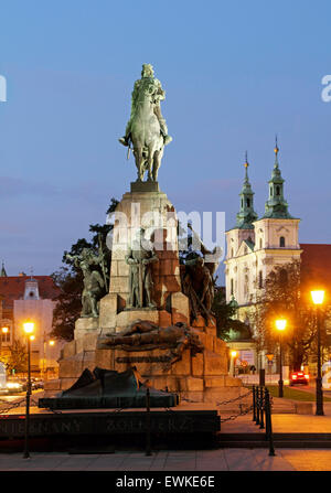 Monument Grunwald, Cracovie, Pologne Banque D'Images