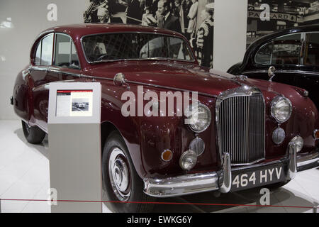 1955 Jaguar Mark Viim Détails au sujet exposé au Musée des transports de Coventry Banque D'Images