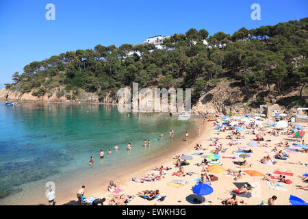 Aiguablava plage près de Begur, Costa Brava, Catalogne, Espagne, Europe Banque D'Images