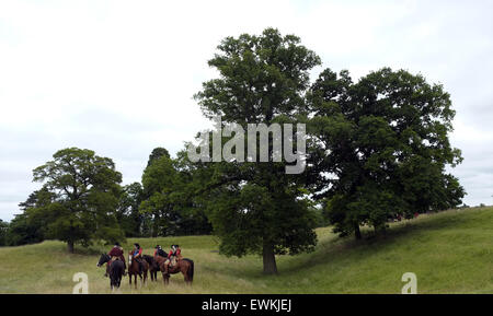 Wallingford, Oxfordshire, UK. 28 Juin, 2015. wallingford Wallingford Oxon uk 062815 siège la guerre civile anglaise society adopter de nouveau le siège de wallingford castle Crédit : Stuart emmerson/Alamy Live News Banque D'Images