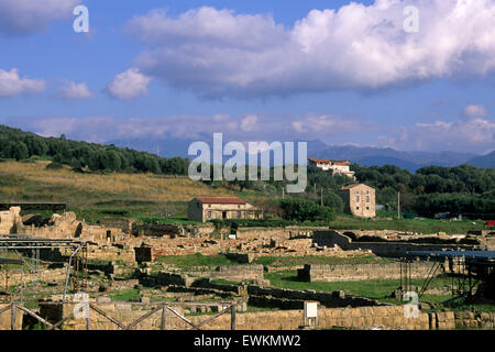 Italie, Campanie, Parc National du Cilento, zone archéologique de Velia Banque D'Images