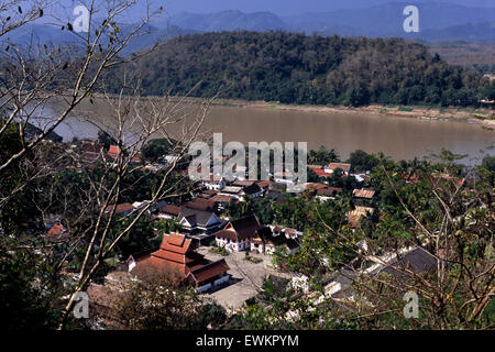 Le Laos, Luang Prabang, Mékong Banque D'Images