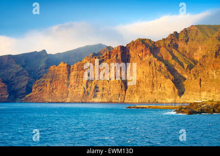 Los Gigantes Cliff, Tenerife, Canaries, Espagne Banque D'Images