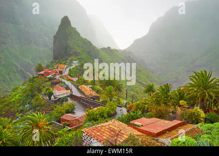 Village de Masca, Tenerife, Canaries, Espagne Banque D'Images