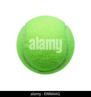 Balle de tennis de couleur vert exotique isolé sur fond blanc Banque D'Images
