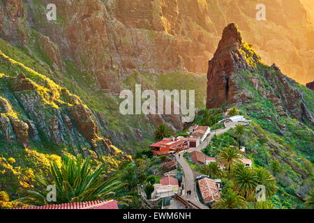 Village de Masca, Tenerife, Canaries, Espagne Banque D'Images