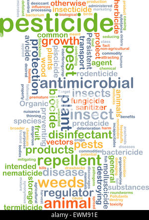 Concept d'arrière-plan wordcloud illustration de pesticide Banque D'Images