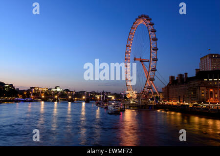 London Eye, grande roue du millénaire, Londres, Angleterre, Royaume-Uni Banque D'Images