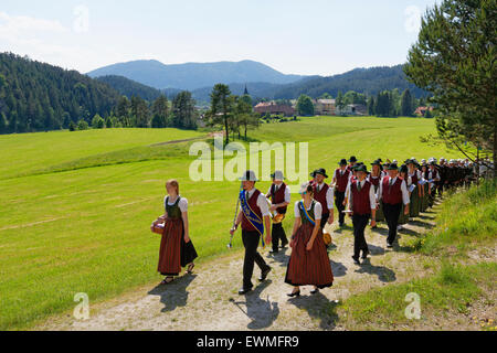 Procession du Corpus Christi, Rohr im Gebirge, district industriel, Basse Autriche, Autriche Banque D'Images