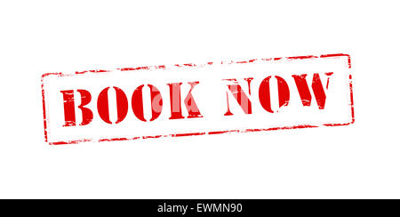 Timbres en caoutchouc avec du texte livre maintenant à l'intérieur, illustration Banque D'Images