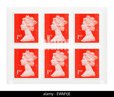 Les timbres de première classe, au Royaume-Uni. Banque D'Images
