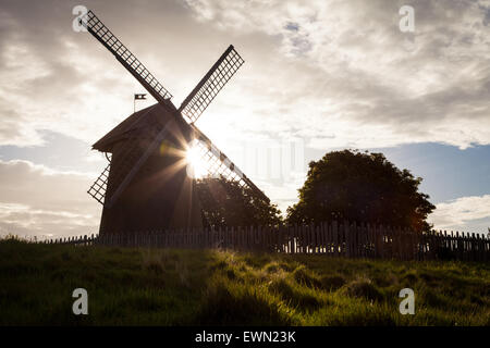 Un matin de printemps Lieux à moulin à vent de Bembridge, sur l'île de Wight Banque D'Images