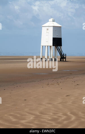 La basse phare à Burnham-on-Sea Dans le Somerset Banque D'Images