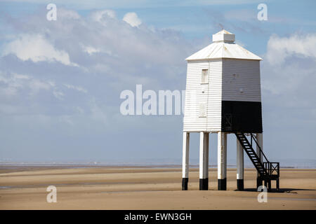 La basse phare à Burnham-on-Sea Dans le Somerset Banque D'Images