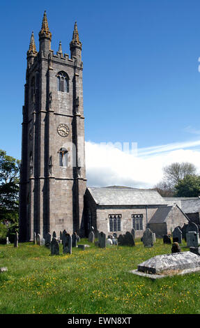 Église St Pancras Widecombe dans la Lande Devon England UK Banque D'Images