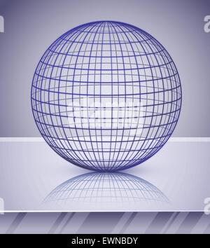 Sphère 3d ou un globe sur fond brillant. Vector EPS10. Illustration de Vecteur