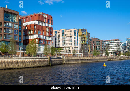 Partie de la Hafencity à Hambourg avec de nouvelles maisons de vacances Banque D'Images