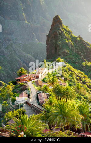 Village de Masca, Tenerife, Canaries, Espagne Banque D'Images