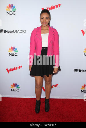 NBC's 'La voix' Saison 8 sur Pacific Design Center - Tapis rouge avec des arrivées : Koryn où Hawthorne : West Hollywood, California, United States Quand : 23 Avr 2015 Banque D'Images