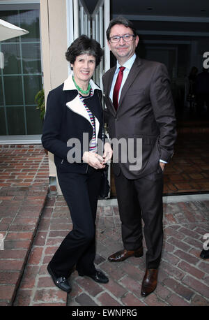 2015 Festival du Film Français COLCOA Consulat réception comprend : Valérie-Anne Giscard d'Estaing, Axel CRUAU Consul général de France où : Los Angeles, California, United States Quand : 23 Avr 2015 Banque D'Images