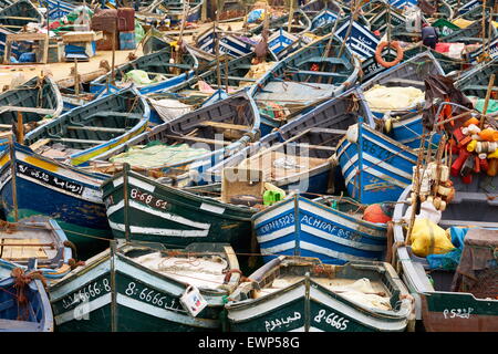 Agadir, des bateaux de pêche dans le vieux port. Maroc Banque D'Images