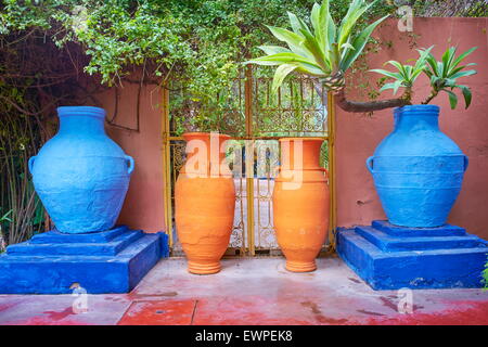 Le jardin Majorelle à Marrakech. Maroc Banque D'Images