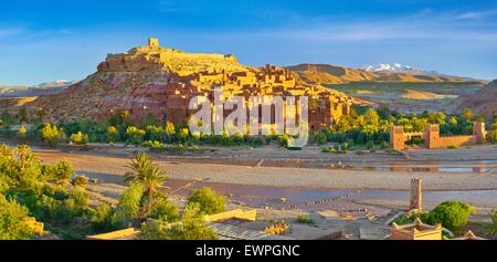 Ait Benhaddou forteresse près de Ouarzazate, Maroc Banque D'Images