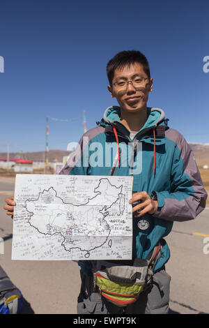 Randonneur voyageur chinois Banque D'Images