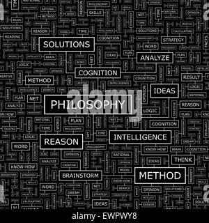 La PHILOSOPHIE. Modèle sans couture. Nuage de mots illustration. Illustration de Vecteur