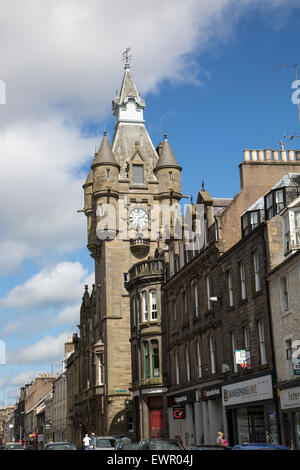 Les bâtiments historiques de l'hôtel de ville à Hawick, Roxburghshire, Ecosse, Royaume-Uni Banque D'Images